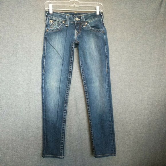 True Religion Ultra Low Rise Ankle Skinny Leg - Picture 1 of 12